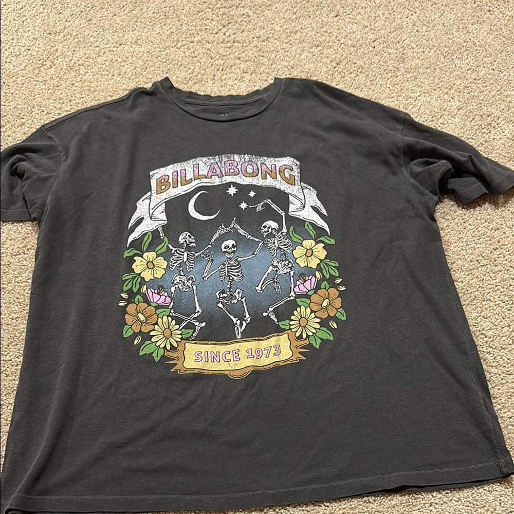 Billabong Black Short Sleeve Graphic Tee